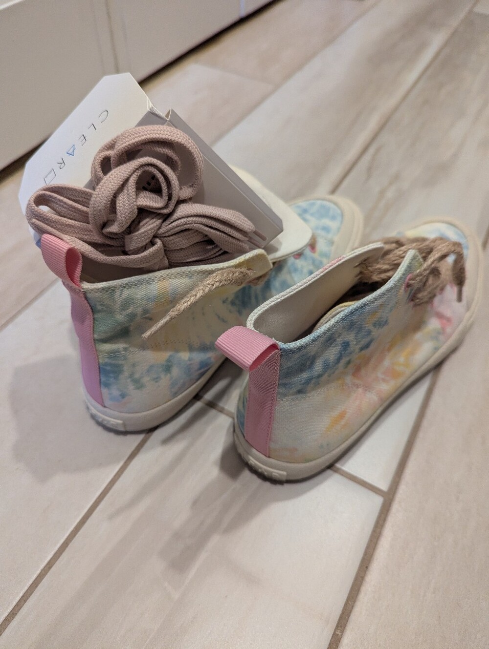 Anthropologie Dolce Vita High Top Tie Dye canvas Sneakers 9 - Picture 10 of 11